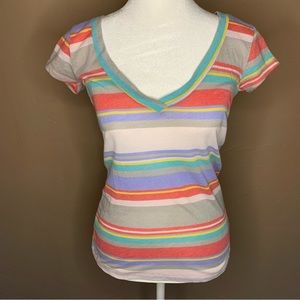 BDG Striped Women’s V-Neck Top